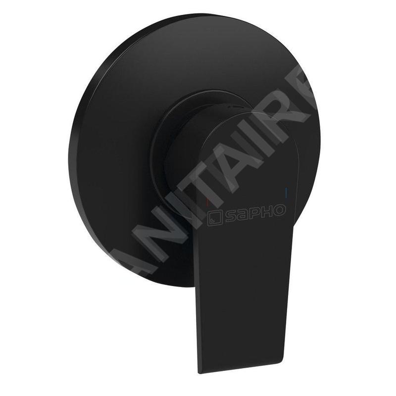 Sapho Kai - Mitigeur encastré de douche avec corps d'encastrement, 1 sortie, noir mat KA41/15