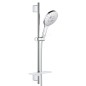Grohe Rainshower SmartActive - Set de douche de tête 150, 3 jets, barre 600 mm et flexible, blanc chrome 26591000