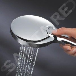 Grohe Rainshower SmartActive - Set de douche de tête 150, 3 jets, barre 600 mm et flexible, blanc chrome 26591000