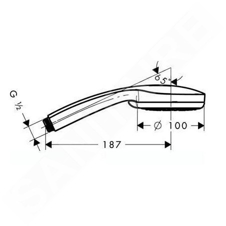 Hansgrohe Croma 100 - Pommeau de douche Multi, 3 jets, jaune 28536480