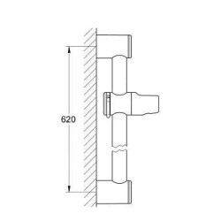 Grohe Relexa - Barre de douche, 600 mm, chrome 28620000
