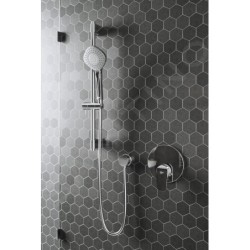Ideal Standard Idealrain Evo Jet - Set de douche Diamond, barre 600 mm avec douchette, 3 jets, chrome B2234AA