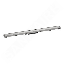 Hansgrohe RainDrain Match - Caniveau de douche linéaire avec grille en inox 1000, avec cadre réglable en hauteur, inox brossé
