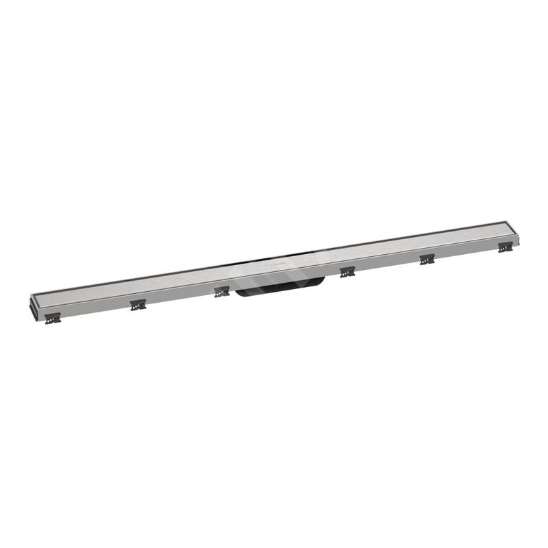 Hansgrohe RainDrain Match - Caniveau de douche linéaire avec grille en inox 1000, avec cadre réglable en hauteur, inox brossé Hansgrohe RainDrain Match - Caniveau de douche linéaire avec grille en inox 1000, avec cadre réglable en hauteur, inox brossé