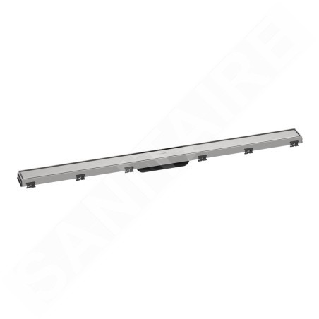 Hansgrohe RainDrain Match - Caniveau de douche linéaire avec grille en inox 1000, avec cadre réglable en hauteur, inox brossé
