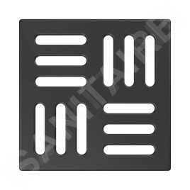 Alcadrain Grilles - Grille 102x102 mm, noir mat MPV004-BLACK