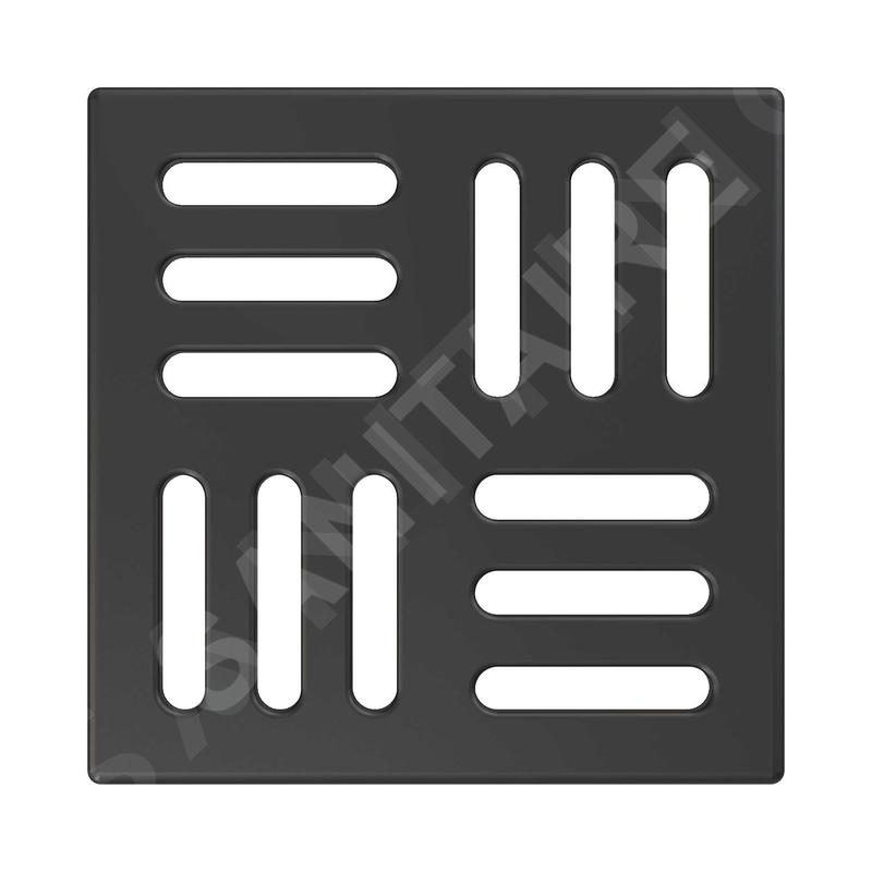 Alcadrain Grilles - Grille 102x102 mm, noir mat MPV004-BLACK