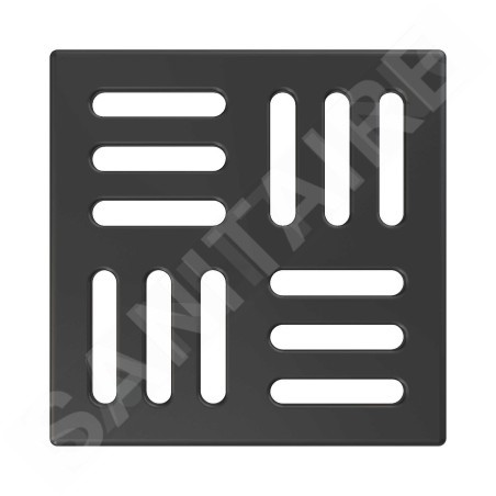 Alcadrain Grilles - Grille 102x102 mm, noir mat MPV004-BLACK