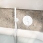 Steinberg 100 - Set de pommeau de douche, support et flexible, blanc 100 1670 W