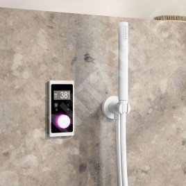 Steinberg 100 - Set de pommeau de douche, support et flexible, blanc 100 1670 W