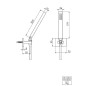 Steinberg 135 - Set de pommeau de douche, support et flexible, noir 135 1650 S