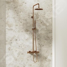 Steinberg 250 - Set de douche avec thermostat, diamètre 200 mm, rose gold 250 2721 RG