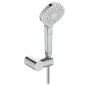 Ideal Standard Idealrain Evo Jet - Set de pommeau de douche, 3 jets, support et flexible, chrome B2619AA