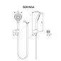 Ideal Standard Idealrain Evo Jet - Set de pommeau de douche, 3 jets, support et flexible, chrome B2619AA