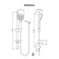 Ideal Standard Idealrain Evo Jet - Set de pommeau de douche, 3 jets, barre et flexible, chrome B2620AA