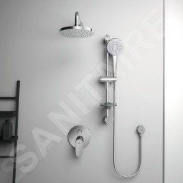 Ideal Standard Idealrain Evo Jet - Set de pommeau de douche, 3 jets, barre et flexible, chrome B2620AA