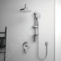 Ideal Standard Idealrain Evo Jet - Set de pommeau de douche, 3 jets, barre et flexible, chrome B2620AA
