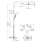 Ideal Standard CeraTherm - Set de douche avec thermostat de baignoire, 200x300 mm, 3 jets, chrome A7591AA Ideal Standard CeraTherm - Set de douche avec thermostat de baignoire, 200x300 mm, 3 jets, chrome A7591AA