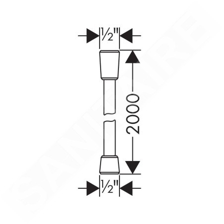 Axor Flexibles de douche - Flexible de douche 2000 mm, noir mat 28624670