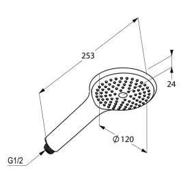 Kludi Freshline - Douchette 120 mm, chrome 6780005-00
