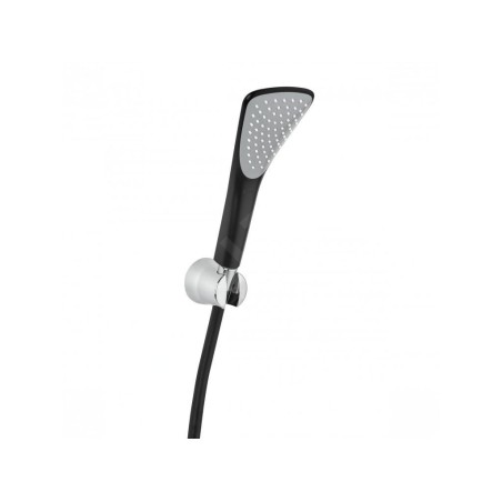 Kludi Fizz - Ensemble pommeau de douche avec support, flexible de douche, noir mat 6765087-00