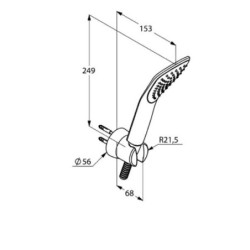 Kludi Fizz - Ensemble pommeau de douche avec support, flexible de douche, noir mat 6765087-00