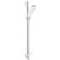 Grohe Rainshower SmartActive Cube - Set de douche de tête 130, 3 jets, barre 900 mm et flexible, blanc lunaire 26586LS0