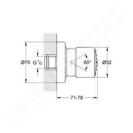 Grohe Relexa plus - Douche latérale 28198000