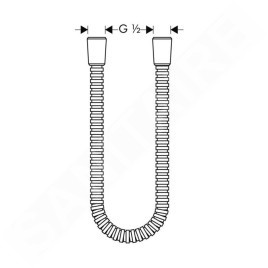 Axor Flexibles de douche - Flexible de douche en métal 1,25 m, chrome 28112000