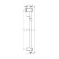 Hansgrohe Unica - Barre de douche, hauteur : 720 mm, chrome 27704000