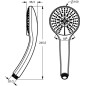 Ideal Standard Idealrain - Douchette à main M3 100 mm, 3 jets, chrome B9403AA