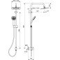 Ideal Standard Idealrain Cube - Set de douche 200, pour une combinaison avec mitigeur mural, chrome A5862AA