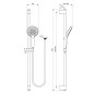 Ideal Standard Idealrain Evo Jet - Set de douche Circle, barre 900 mm avec douchette, 3 jets, chrome B1763AA