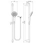 Ideal Standard Idealrain Evo Jet - Set de douche Diamond, barre 900 mm avec douchette, 3 jets, chrome B1764AA