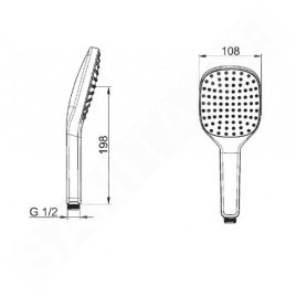 Hansa Activejet - Douchette 110, 1 jet, blanc/ chrome 84310200