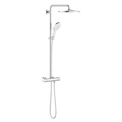 Grohe Rainshower SmartActive - Colonne de douche 310 avec mitigeur thermostatique, 9,5 l/min, 3 jets, blanc lunaire 26648LS0