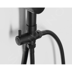 Aqualine Douches - Set de douche Kera sans robinetterie,220x220mm,3 jets, noir mat SL435