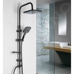 Aqualine Douches - Set de douche Kera sans robinetterie,220x220mm,3 jets, noir mat SL435