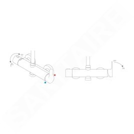 Ravak Douches - Set de douche DS 091.00 avec mitigeur, 250 mm, 3 jets, chrome X07P643