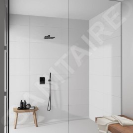 Steinberg 135 - Ensemble la pommeau de douche, support et flexible, noir mat 135 1670 S