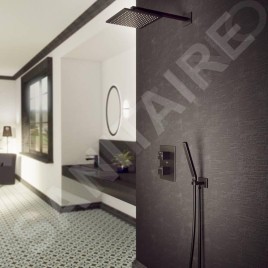 Steinberg 135 - Ensemble la pommeau de douche, support et flexible, noir mat 135 1670 S