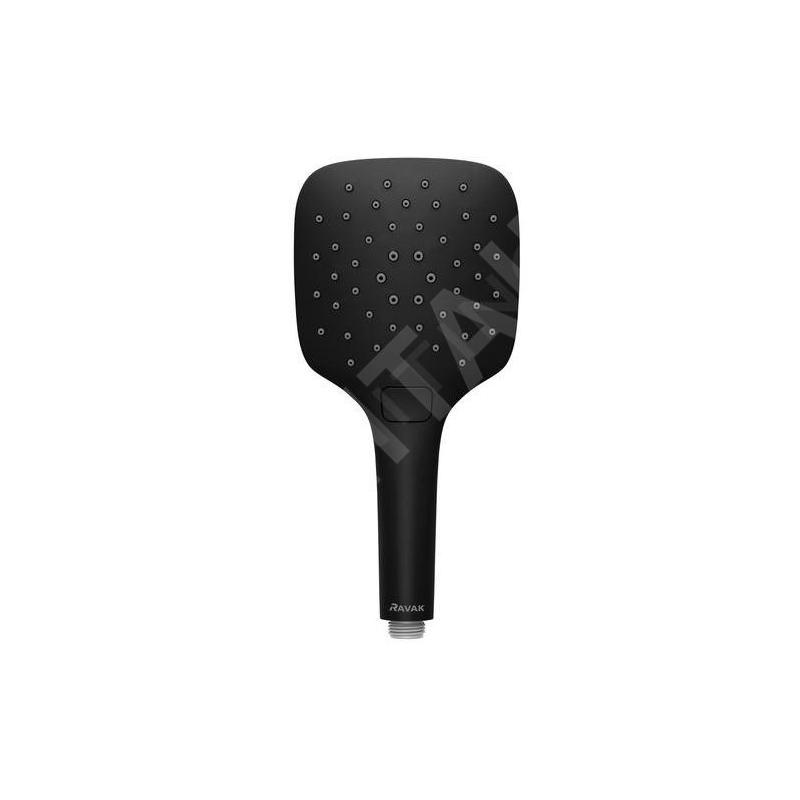 Ravak Chrome - Pommeau de douche, 3 jets, noir mat X07P569
