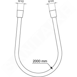 Ideal Standard Idealrain - Flexible de douche IdealFlex 2000 mm, chrome BE200AA