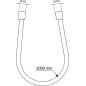 Ideal Standard Idealrain - Flexible de douche IdealFlex 2000 mm, chrome BE200AA
