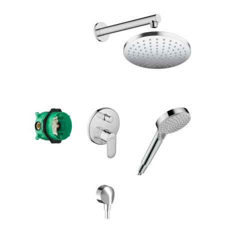 Hansgrohe Vernis Blend - Set de douche 200 avec mitigeur encastré, chrome 27911000