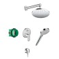 Hansgrohe Vernis Blend - Set de douche 200 avec mitigeur encastré, chrome 27911000