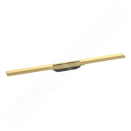 Hansgrohe RainDrain Flex - Caniveau de douche linéaire avec grille en inox 900, pour montage libre, découpable, aspect d'or
