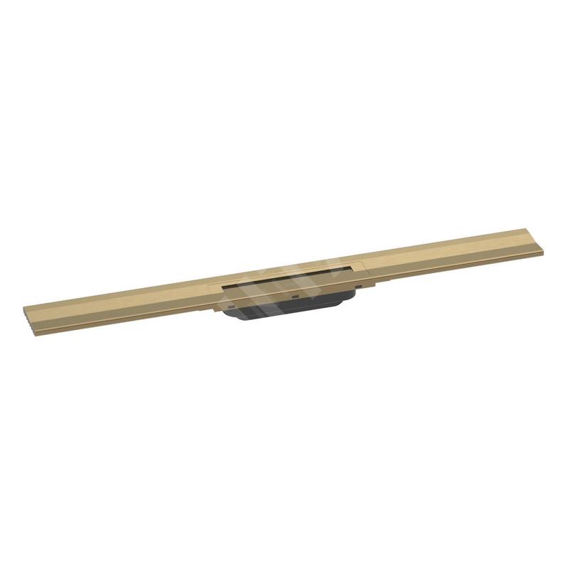 Hansgrohe RainDrain Flex - Caniveau de douche linéaire avec grille en inox 800, installation contre le mur, découpable, bronze Hansgrohe RainDrain Flex - Caniveau de douche linéaire avec grille en inox 800, installation contre le mur, découpable, bronze