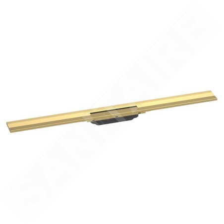 Hansgrohe RainDrain Flex - Caniveau de douche linéaire avec grille en inox 900, installation contre le mur, découpable, aspect