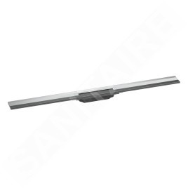 Hansgrohe RainDrain Flex - Caniveau de douche linéaire avec grille en inox 1000, installation contre le mur, découpable, chrome